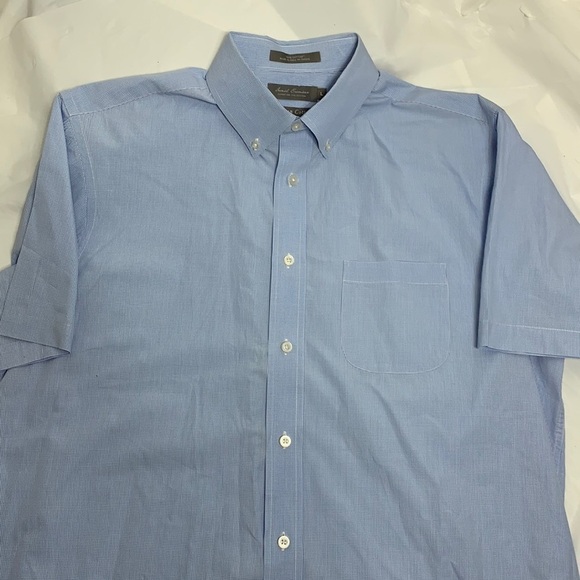 MEN’S Daniel Cremieux Signature Collection Blue White Egyptian Cotton Size Large - Picture 1 of 4